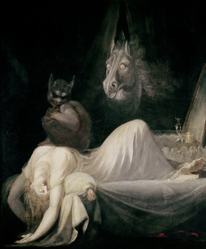 絵画　悪夢の中　f5 Henry Fuseli - The Nightmare